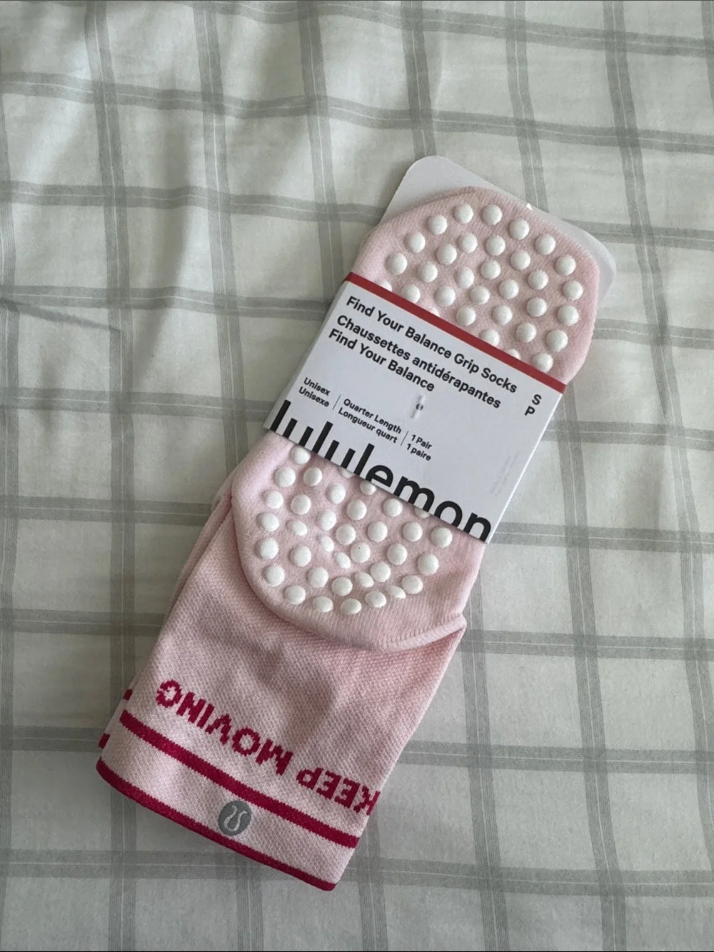 🆕💕 Lululemon Find Your Balance Grip Quarter Socks - Pink Pearl
